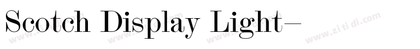 Scotch Display Light字体转换